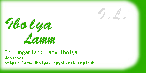 ibolya lamm business card